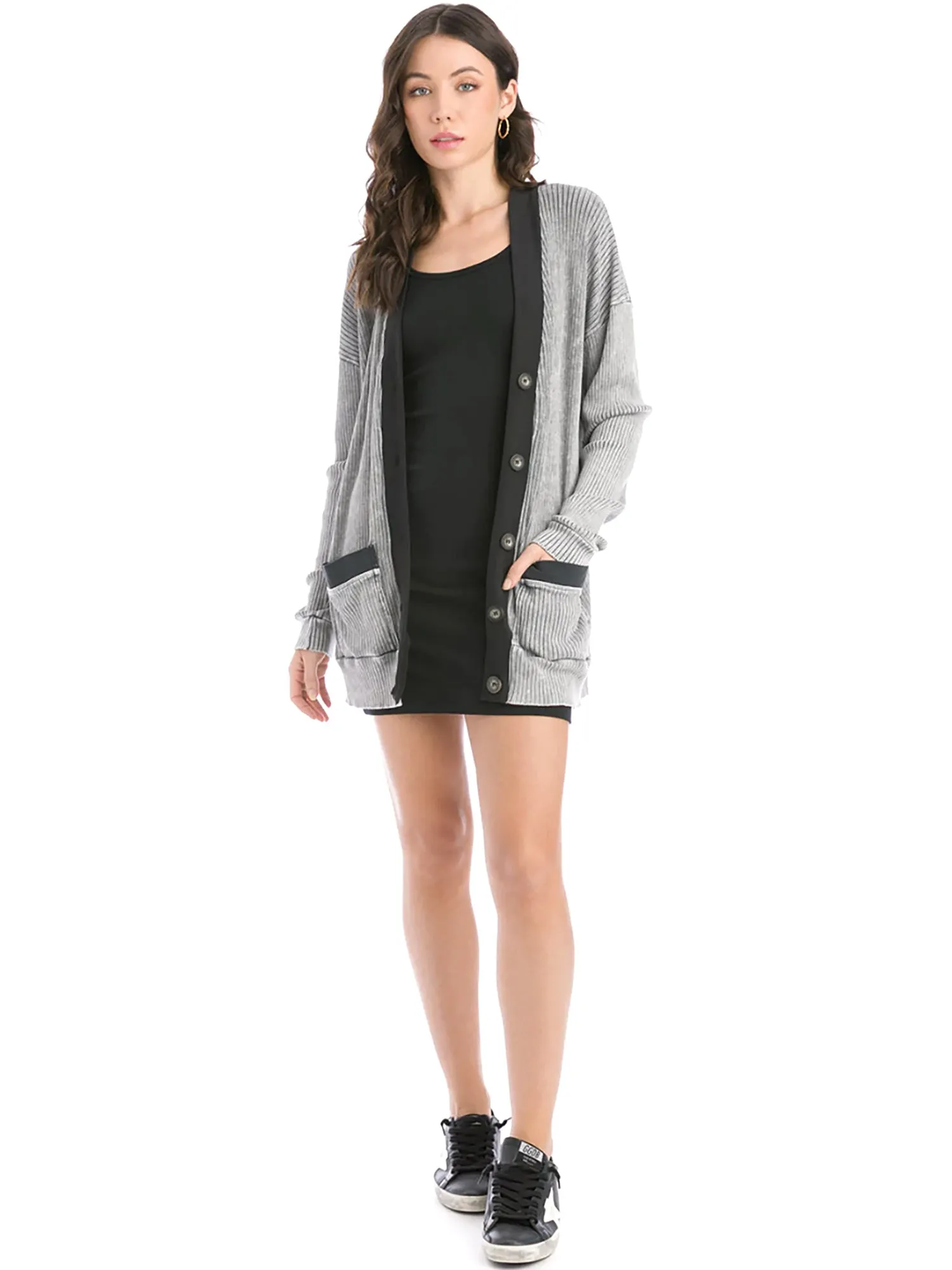 Hard Tail Wide Ribbed Oversized Cardigan (CMR-24)