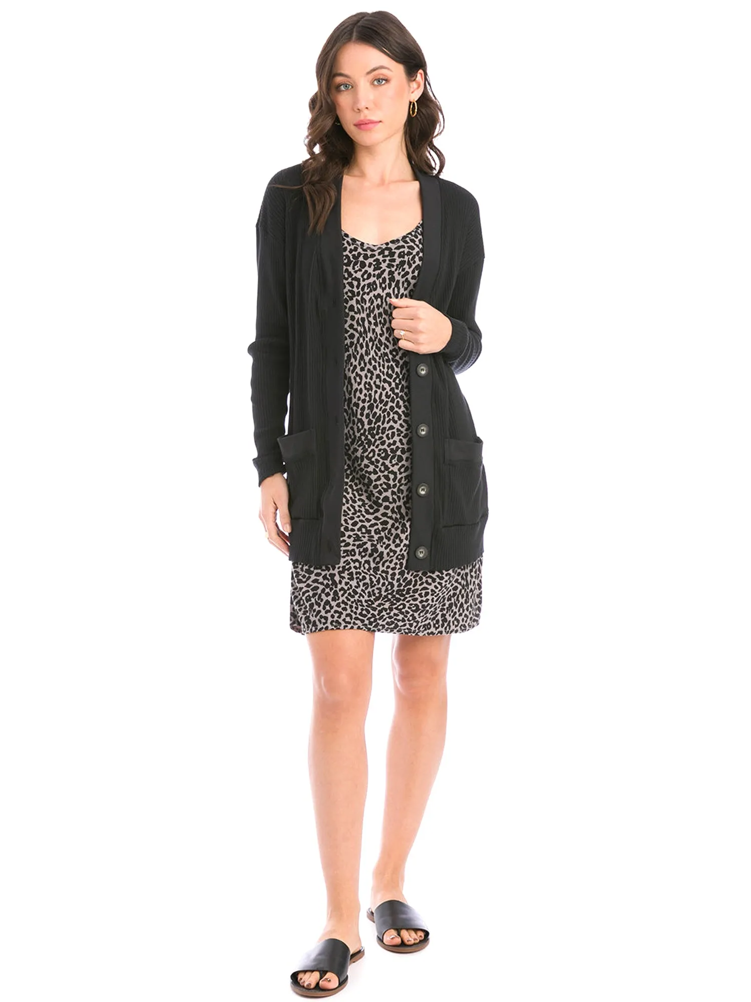 Hard Tail Wide Ribbed Oversized Cardigan (CMR-24)