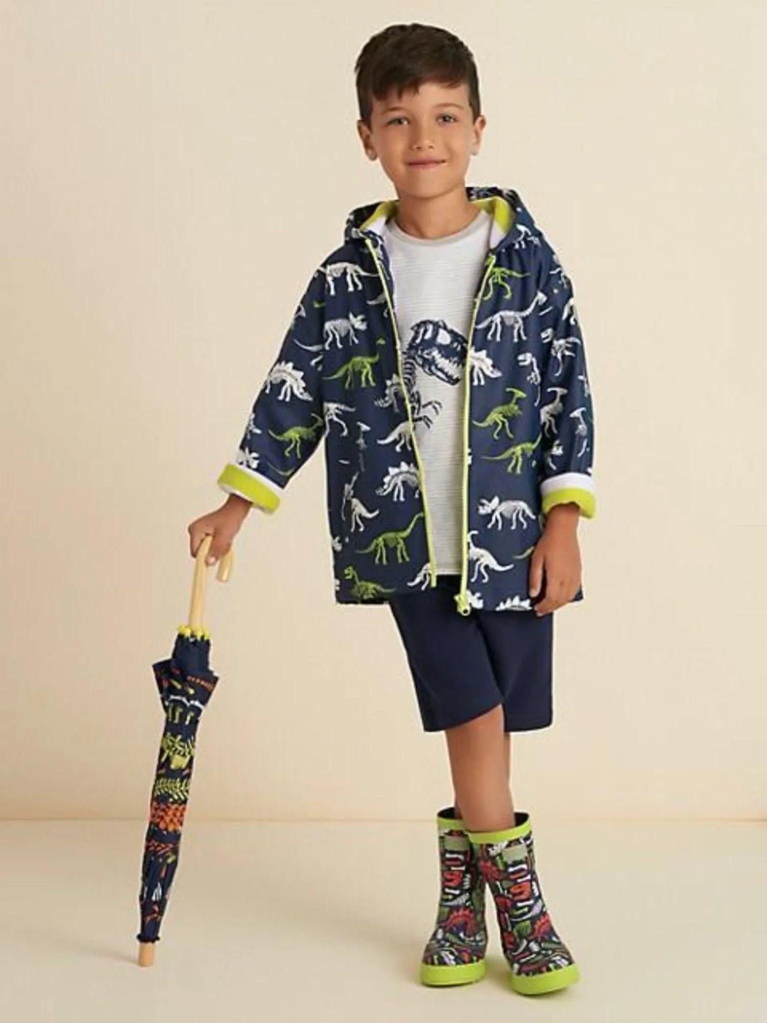 Hatley Boys Dino Fossils Color Changing Rain Jacket