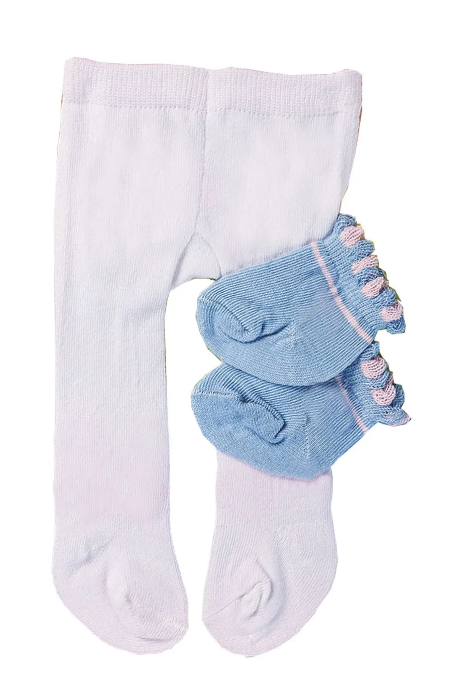 Heless Doll Tights & Socks Plain Doll Size 35-45cm White