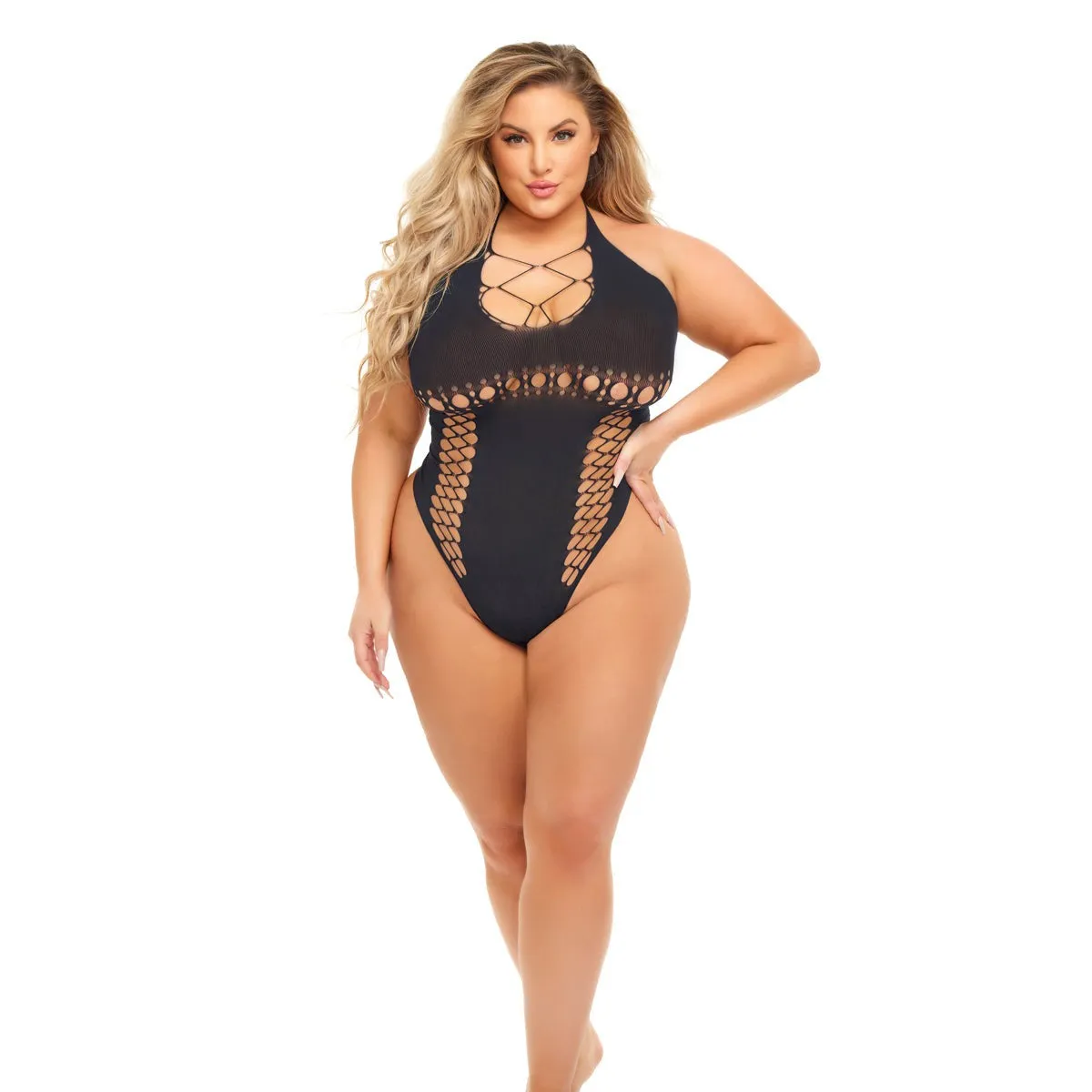 Hot To Handle Bodysuit - Queen Size - Black