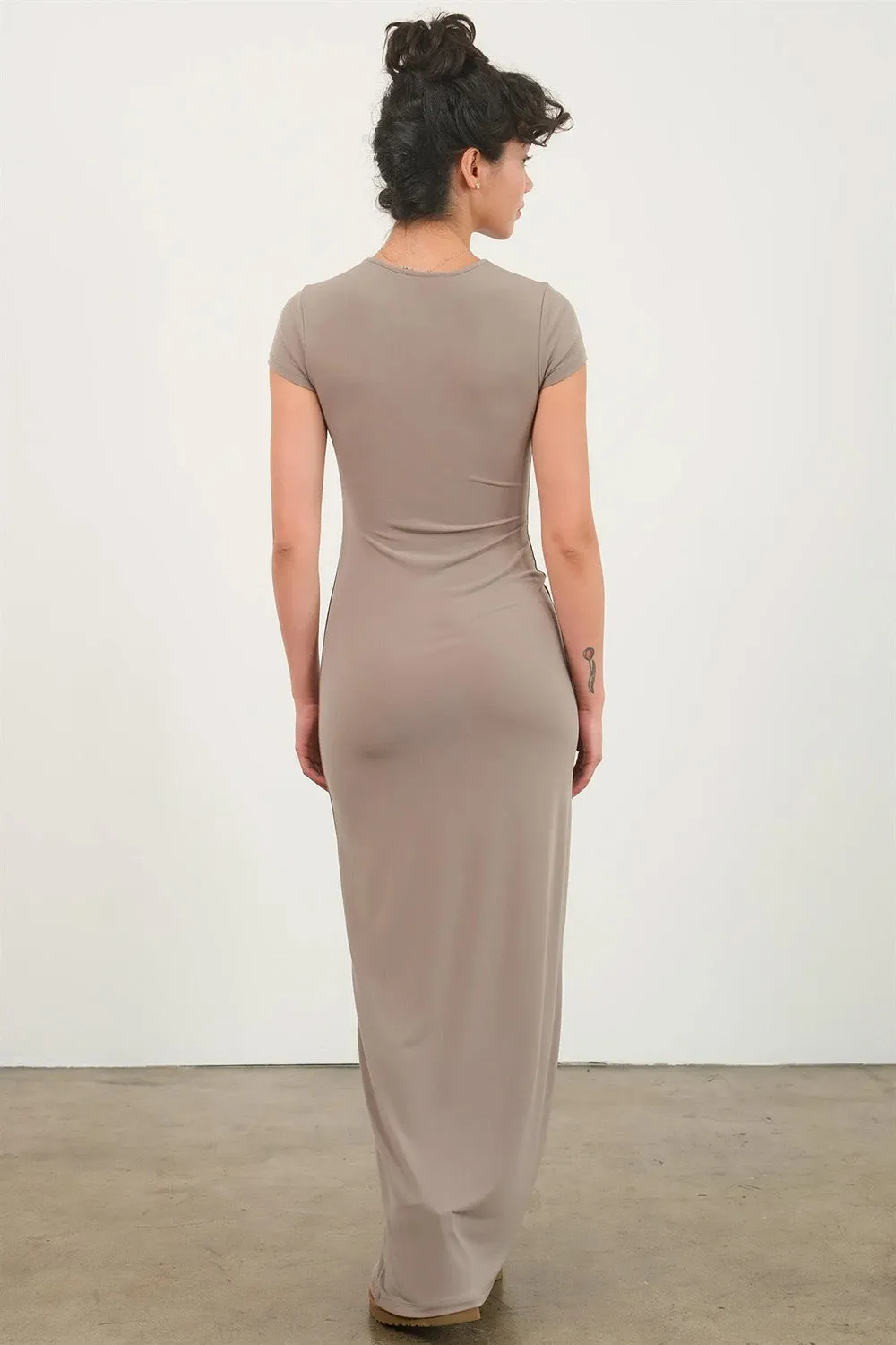 JERSEY SS BODYCON MAXI DRESS