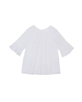 Jimena 3/4 Flared Sleeve Blouse | White