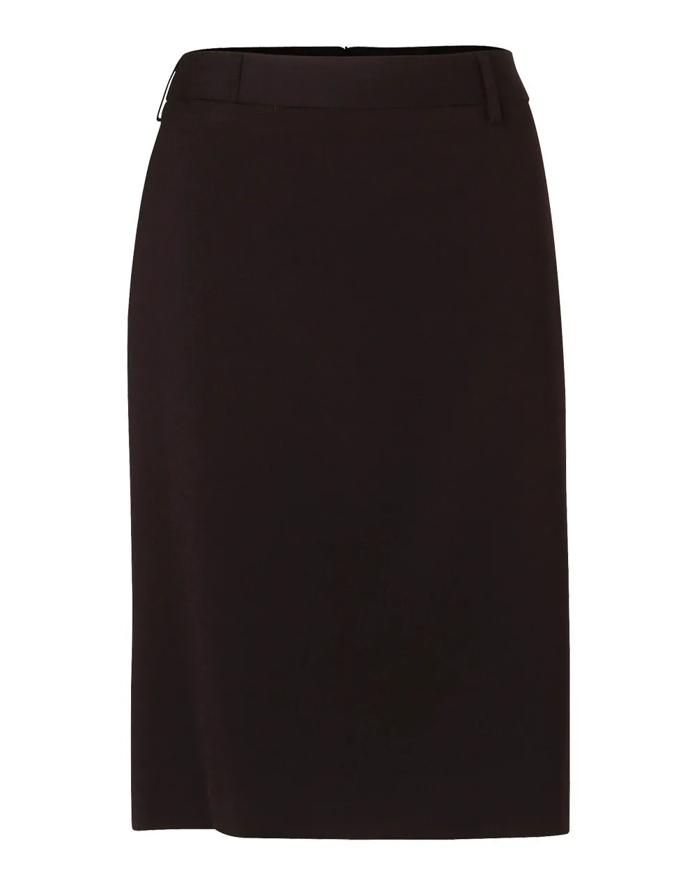 Ladies Poly/Viscose Stretch Mid Length Lined Pencil Skirt - M9471