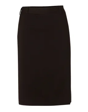 Ladies Poly/Viscose Stretch Mid Length Lined Pencil Skirt - M9471