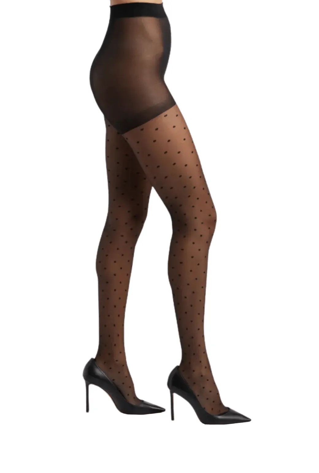 Le Polkadot Hosiery - Black