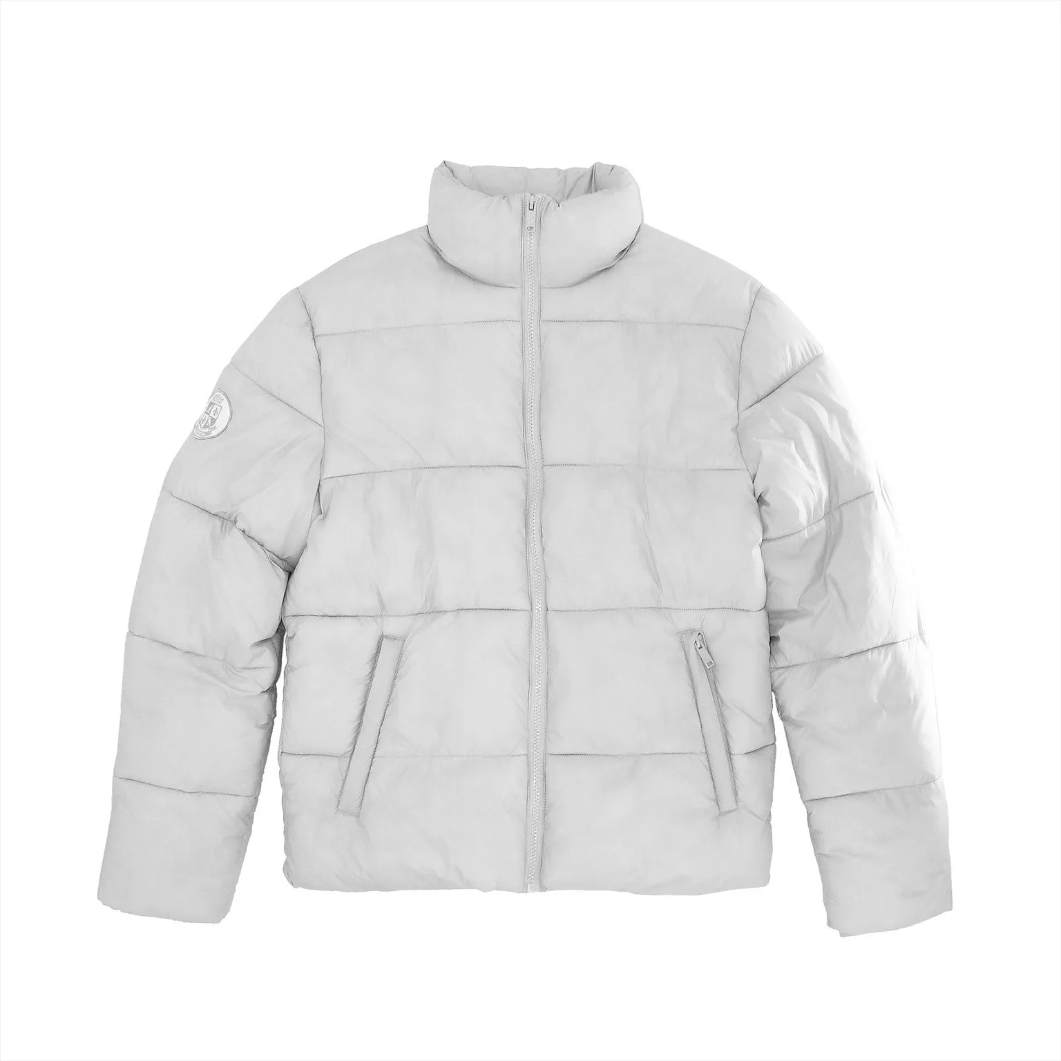 Light down jacket with high collar