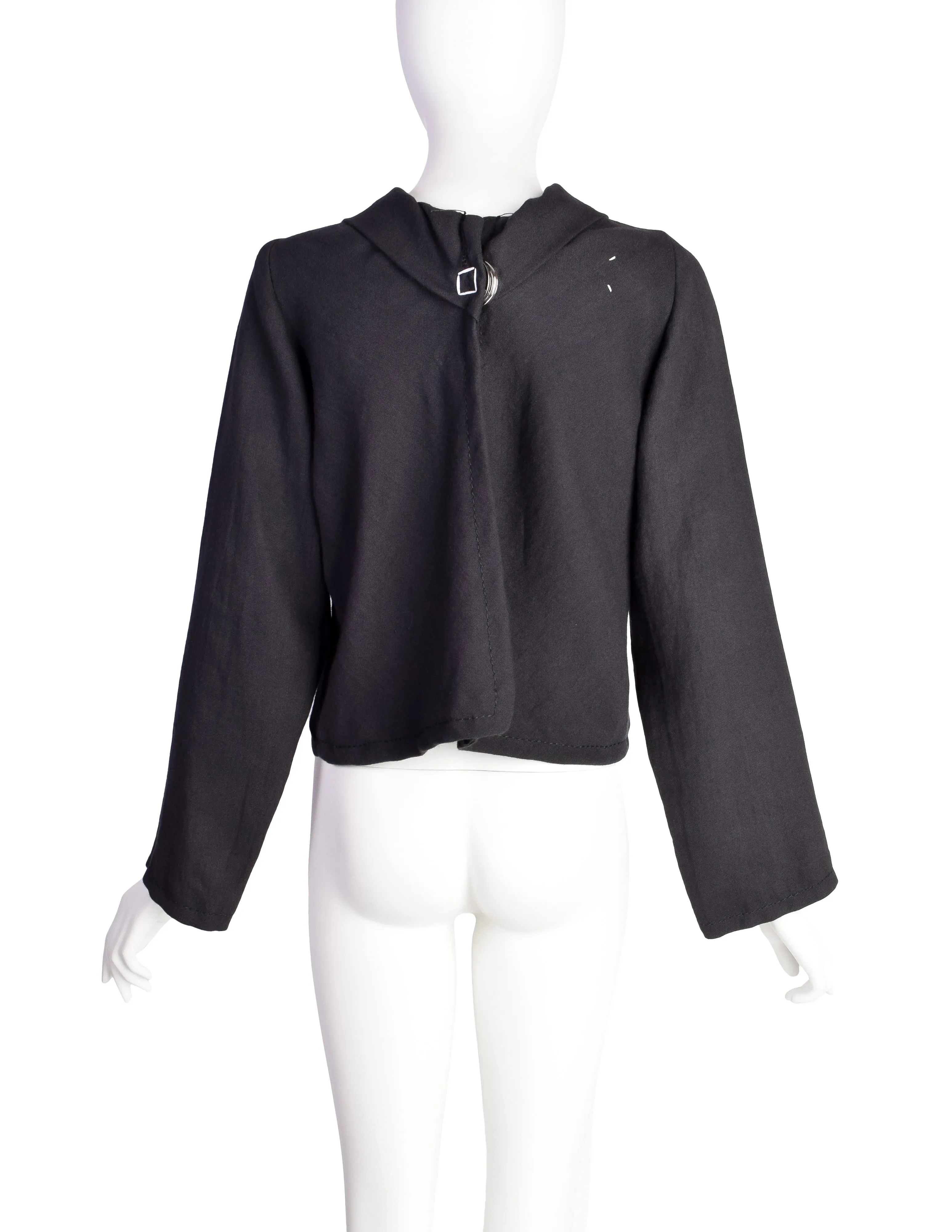 Maison Martin Margiela Vintage SS 1999 'A Doll's Wardrobe' Black Collared Jacket Top