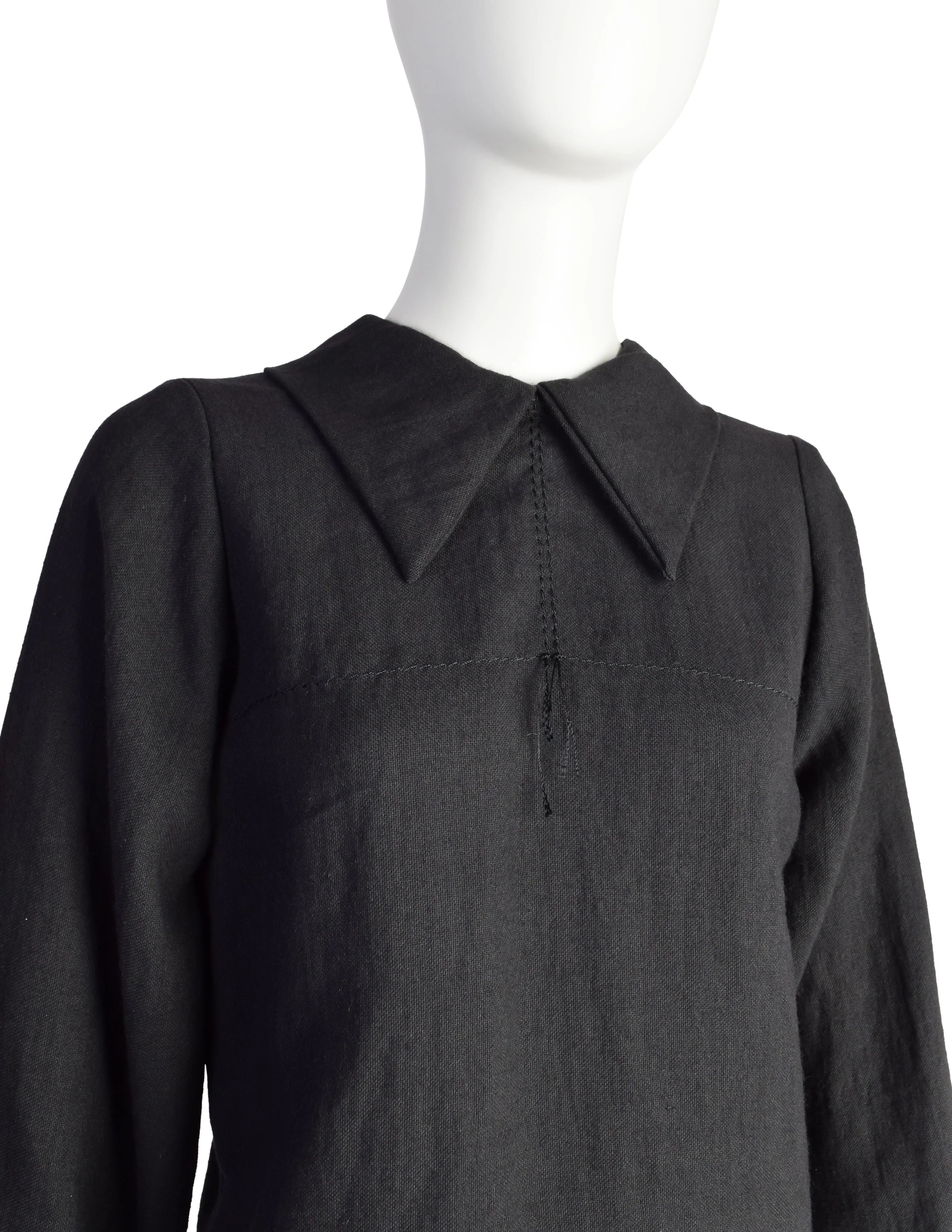 Maison Martin Margiela Vintage SS 1999 'A Doll's Wardrobe' Black Collared Jacket Top