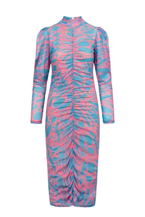 Mallory Wrinkle Dress - Blue Lava Art Print