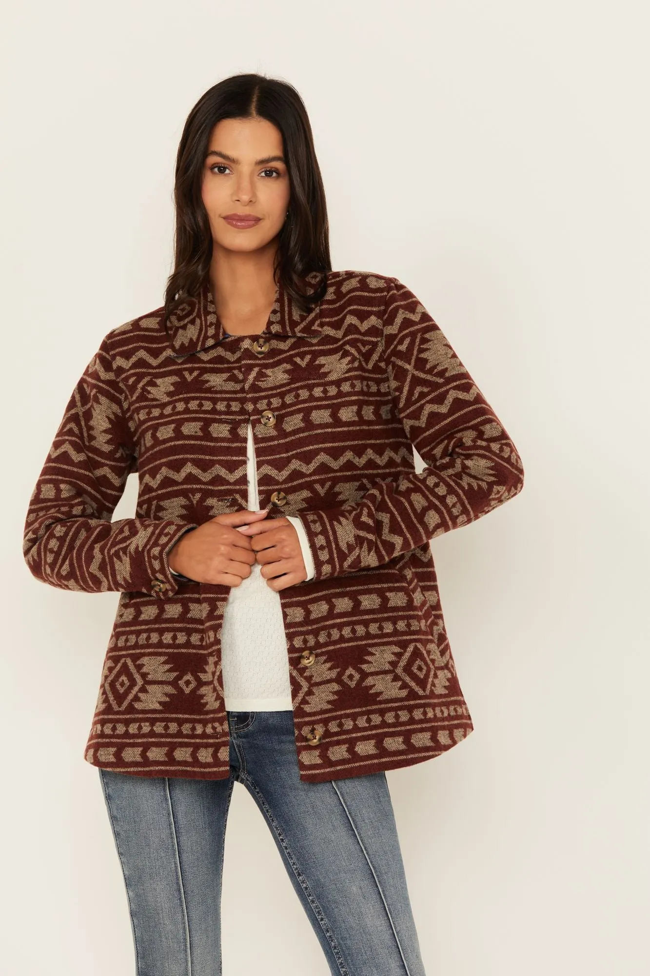 Marie Southwestern Print Shacket