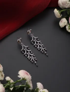 Mauve Tree Long Earring