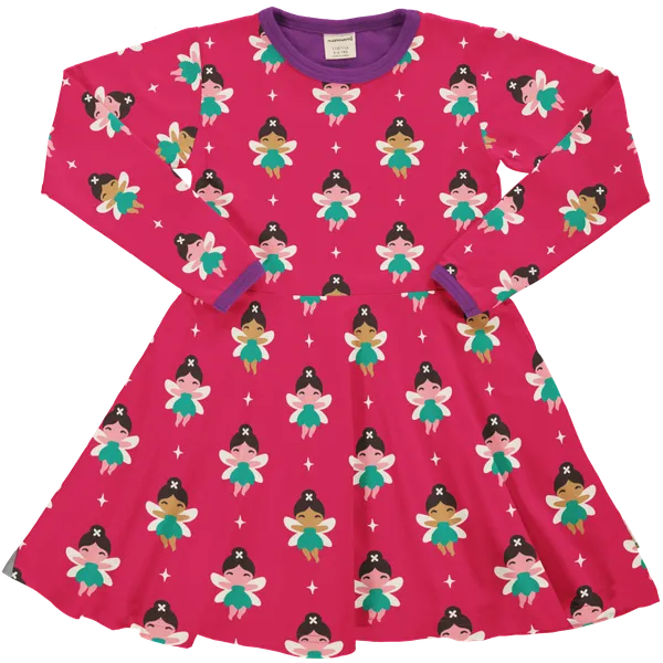 Maxomorra Fairy Organic Cotton Long Sleeved Circle Dress