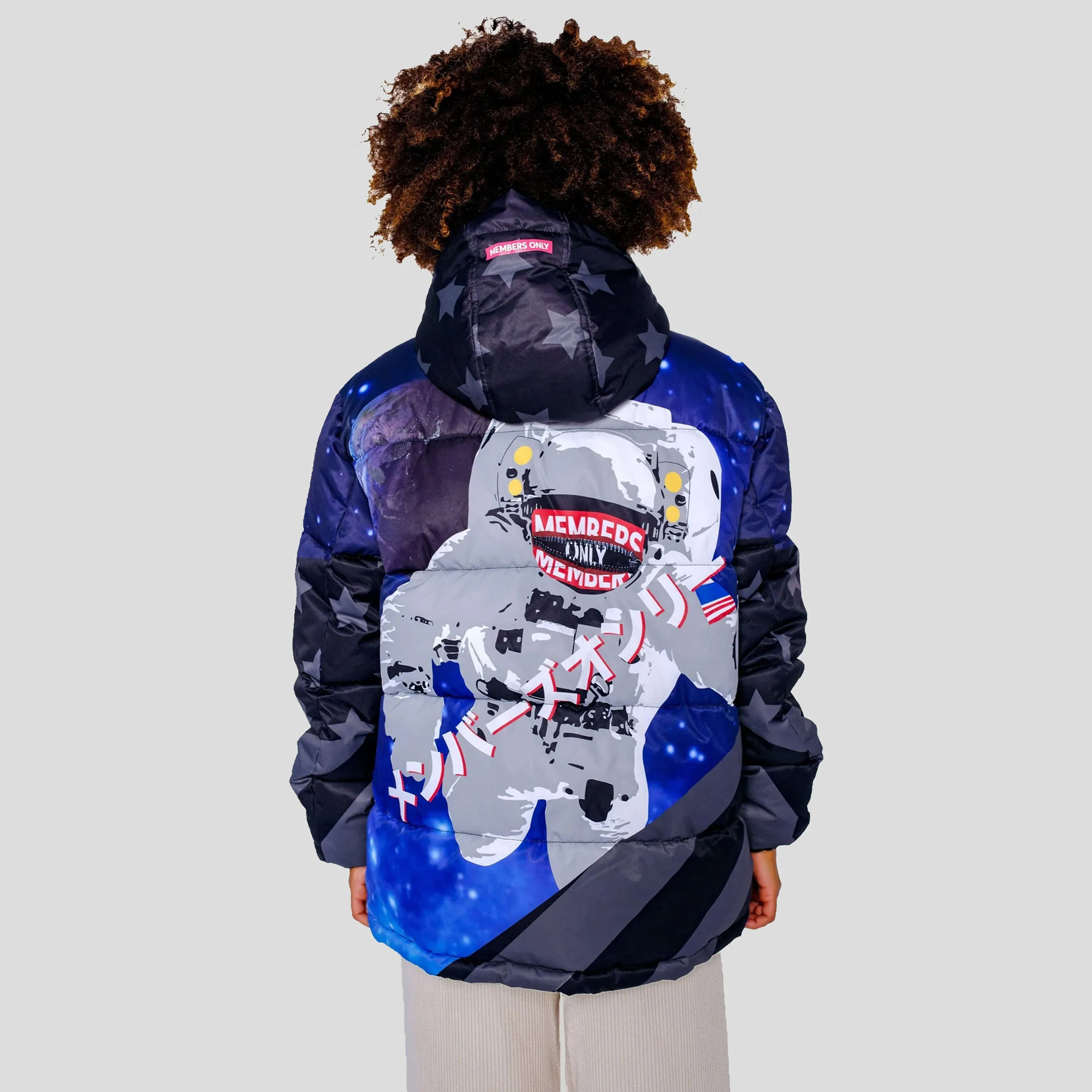 Members Only Women's Space Puffer Oversized Jacket