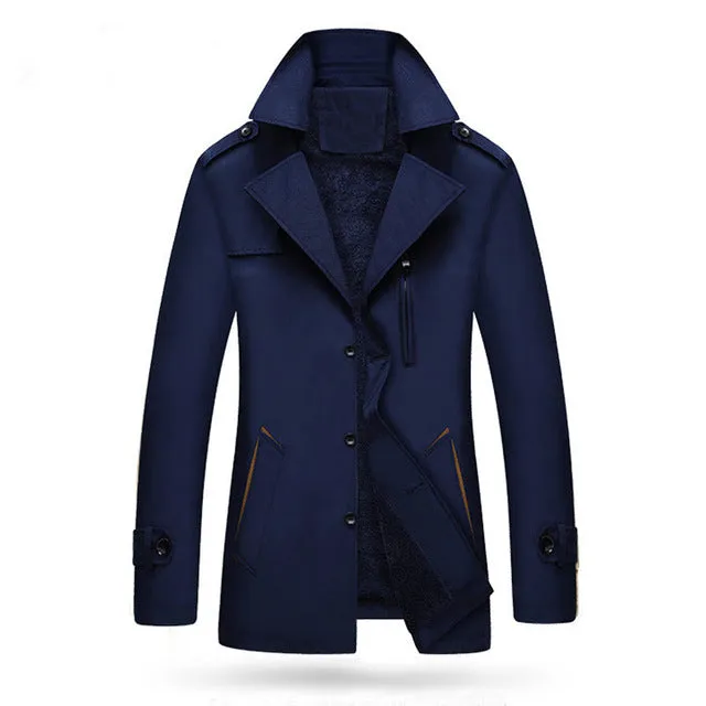 Men Warm Jacket Fleece Coat