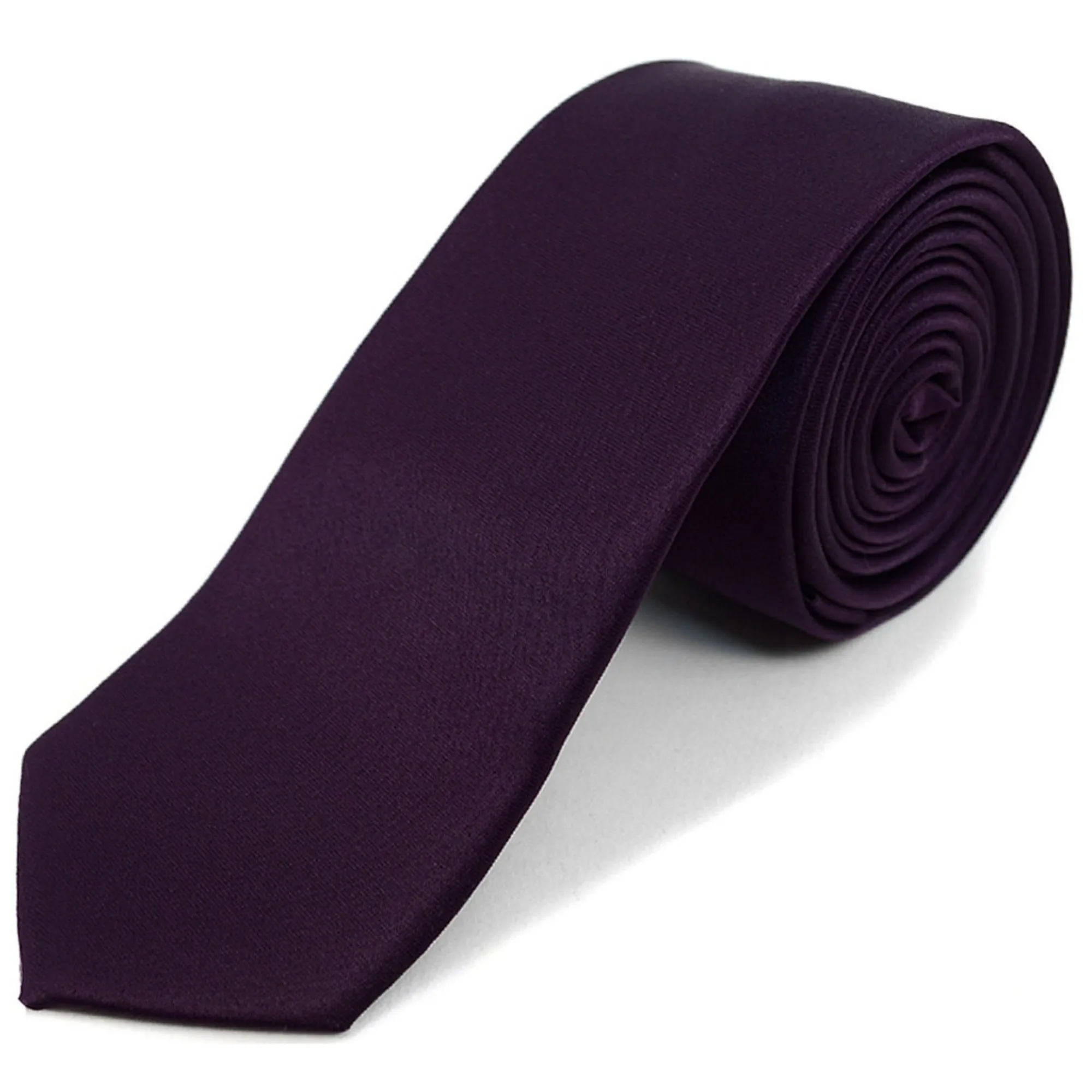 Men's Solid Color 2 Inch Wide And 57 Inch Long Slim Neckties