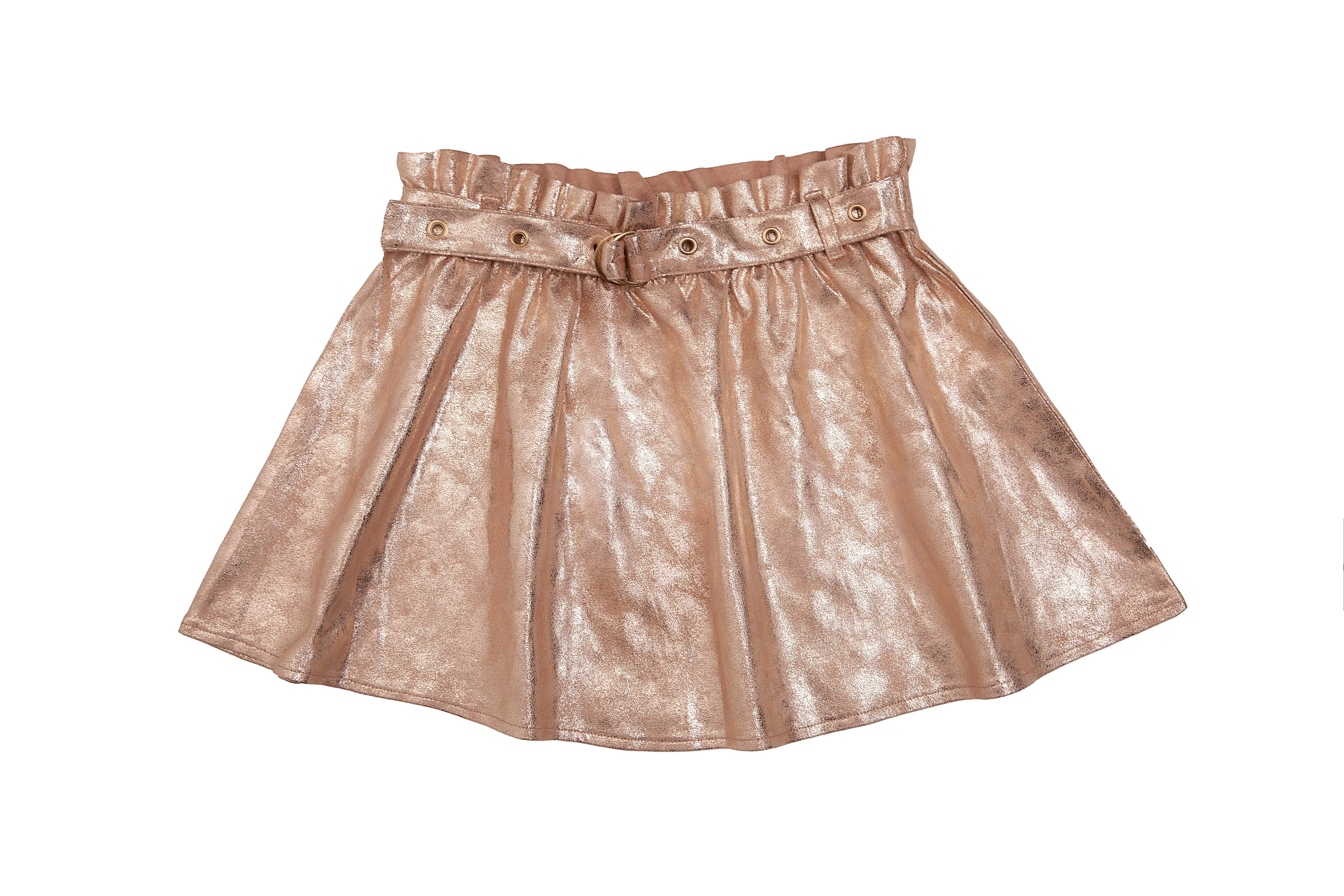 MIA New York Gold Moto Skirt