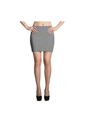 Micro Houndstooth Mini Skirt