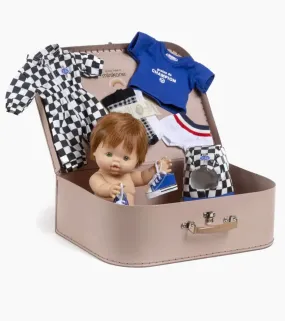 Minikane X Delage Baby Doll(34cm) – Raphael with Racing Suitcase