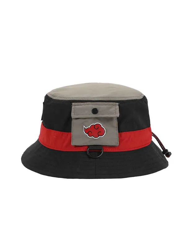 Naruto Akatsuki Water Resistant Bucket Hat with Side Pocket