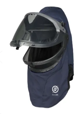 NSA Enespro H65UQUQ40LFL 40cal Arc Flash Hood with Pureview Faceshield & Light