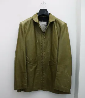 Olive Green Leather Jacket