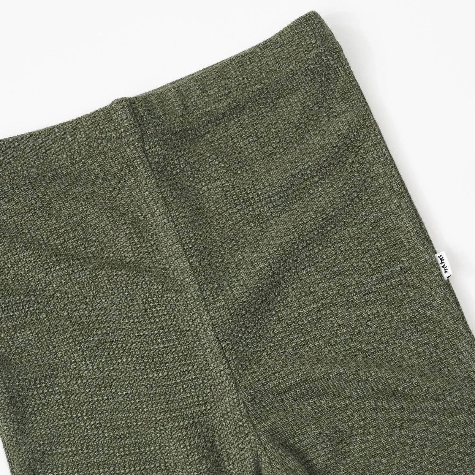 Olive Waffle Flare Pant