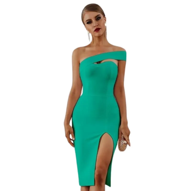 One-shoulder Bandage Bodycon Dress