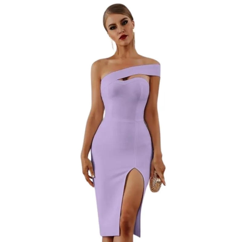 One-shoulder Bandage Bodycon Dress