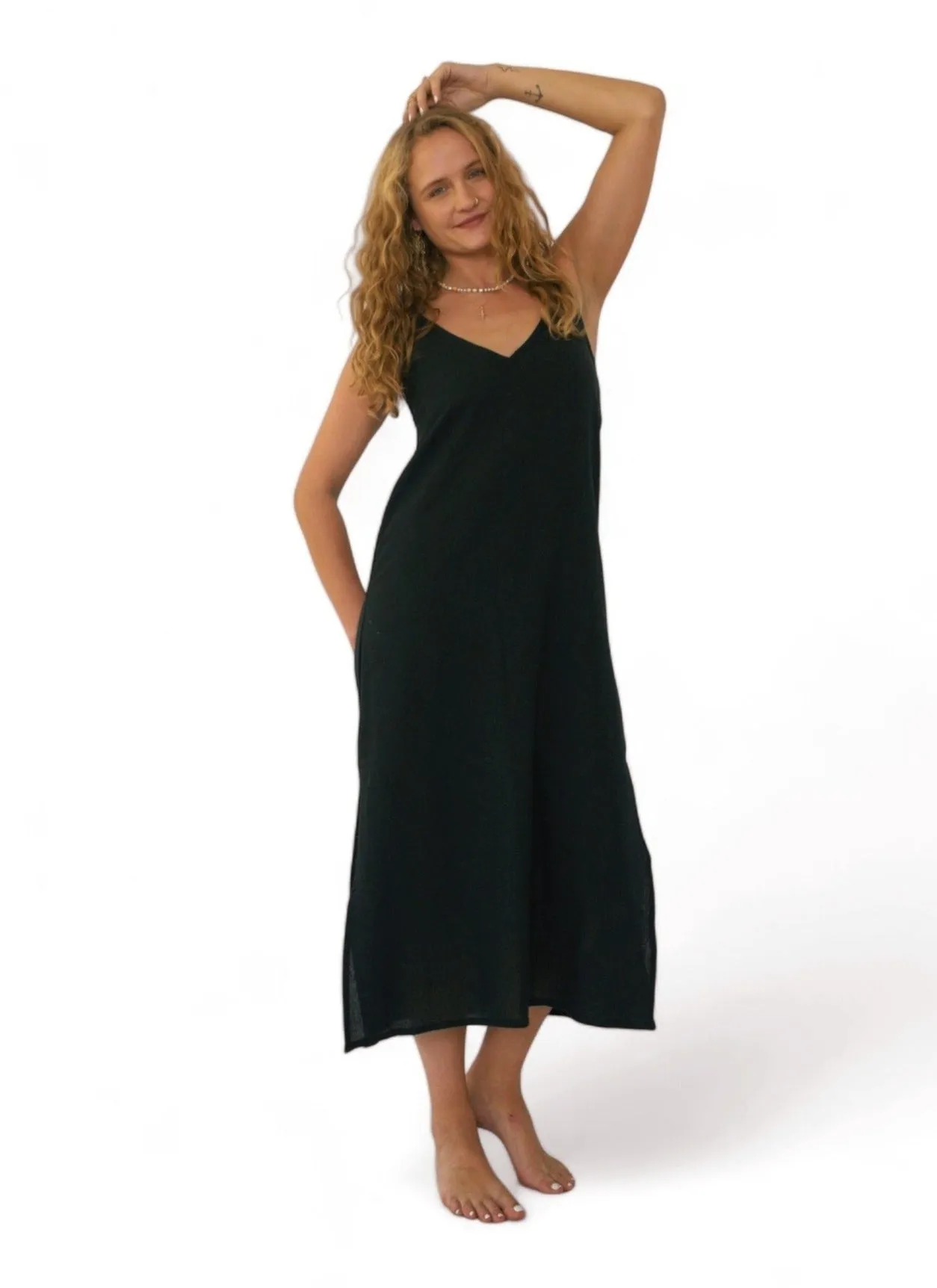 Organic Cotton Black Dress