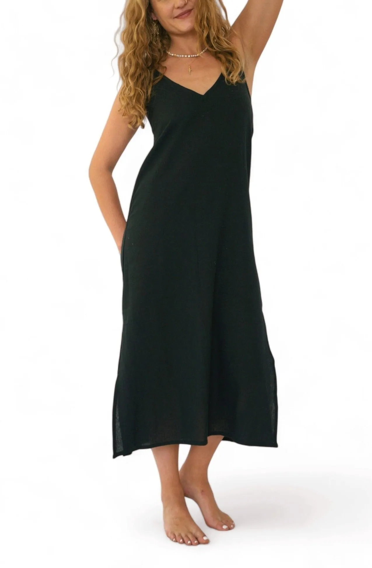 Organic Cotton Black Dress