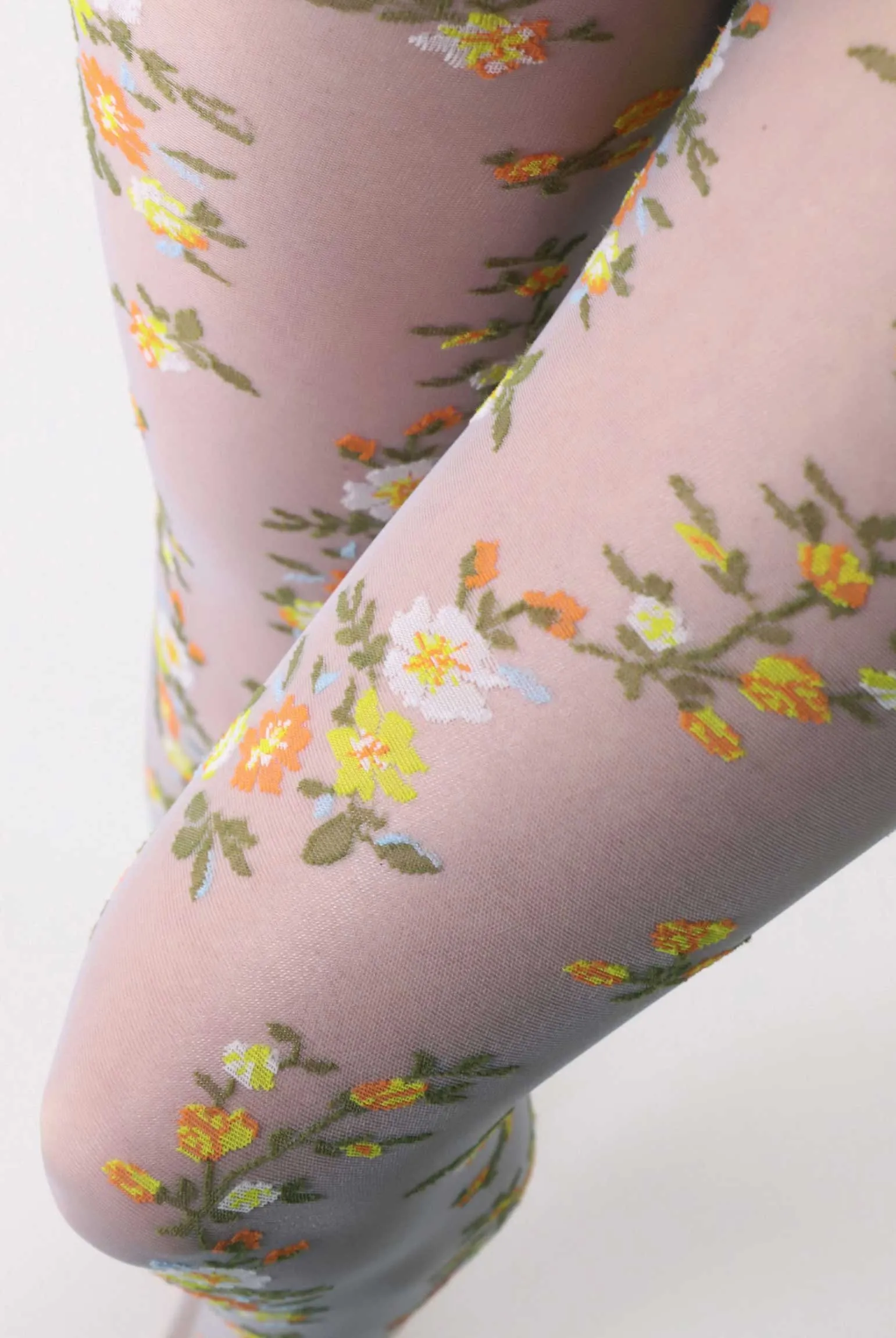 Oroblu Floral Embroidery Sheer Tights