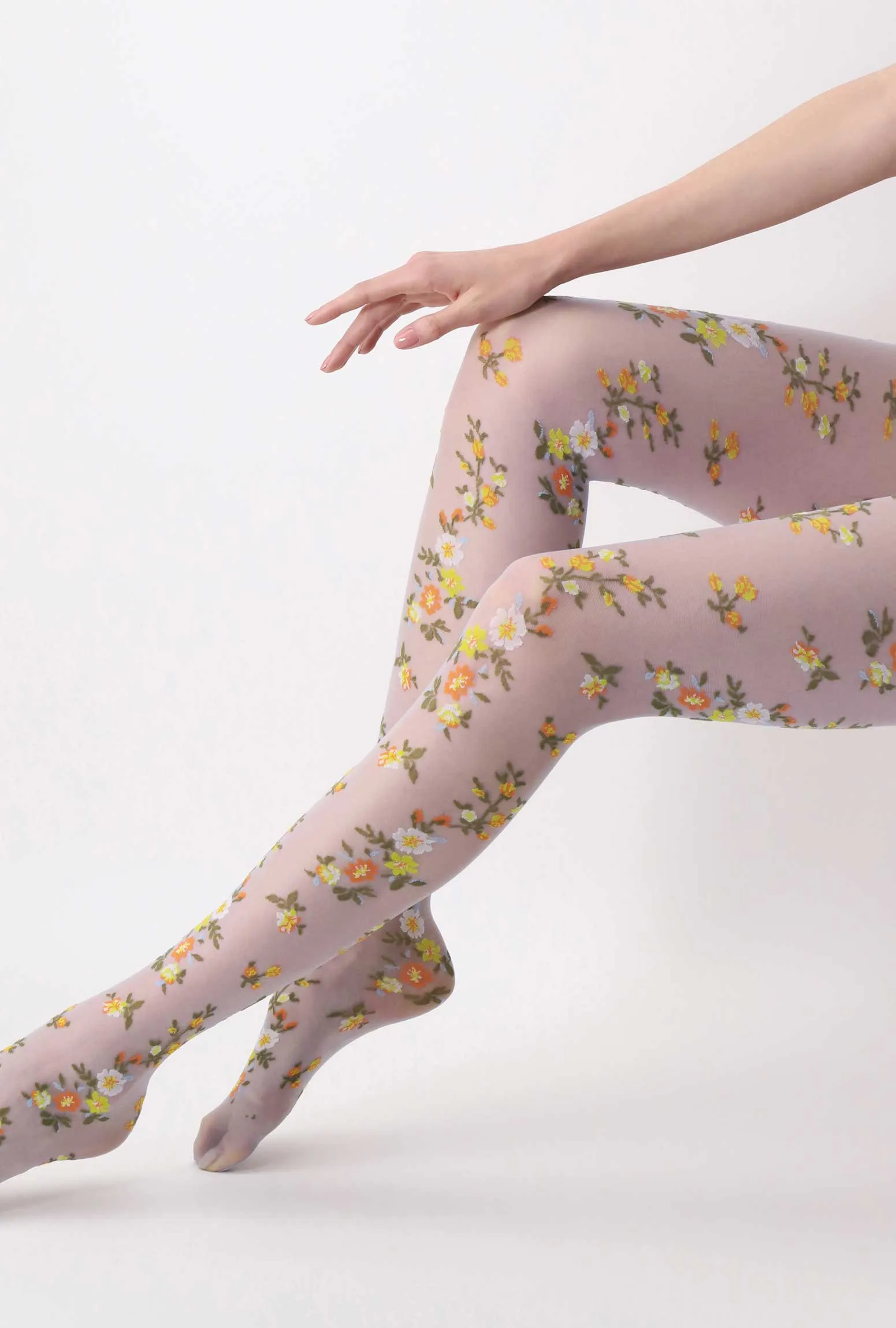 Oroblu Floral Embroidery Sheer Tights