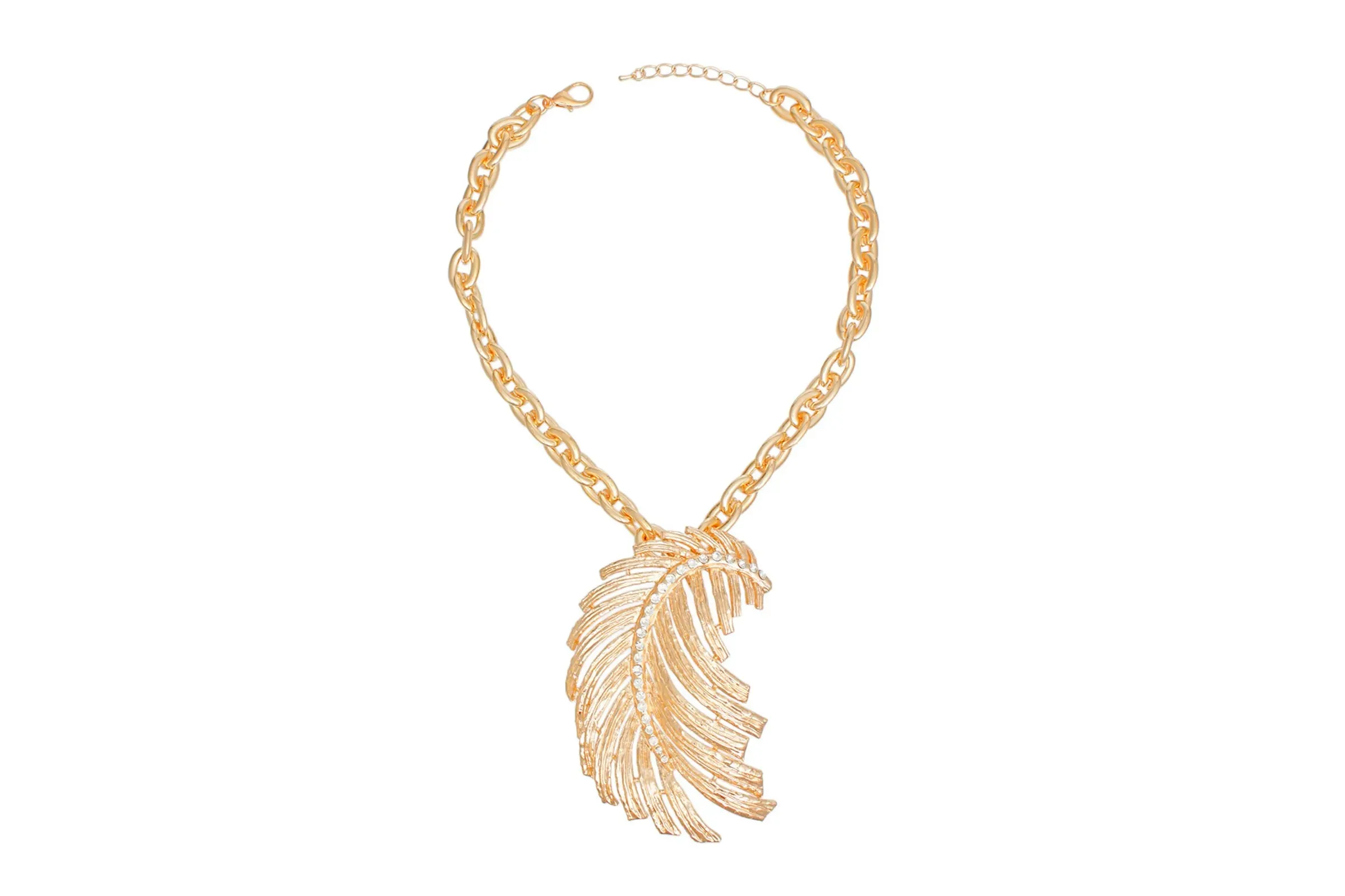 Pendant Necklace Feather Chain for Women