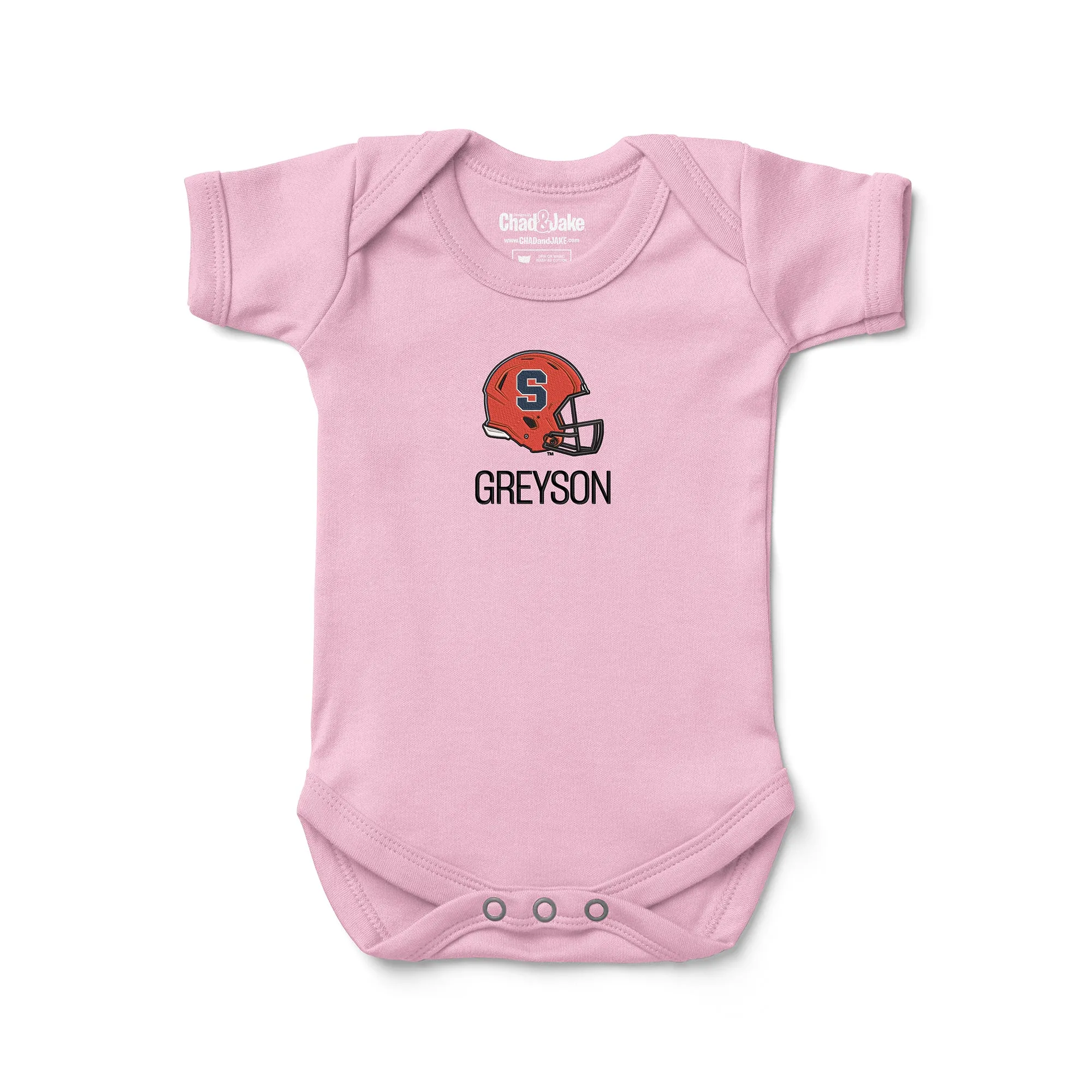 Personalized Syracuse Orange Helmet Bodysuit