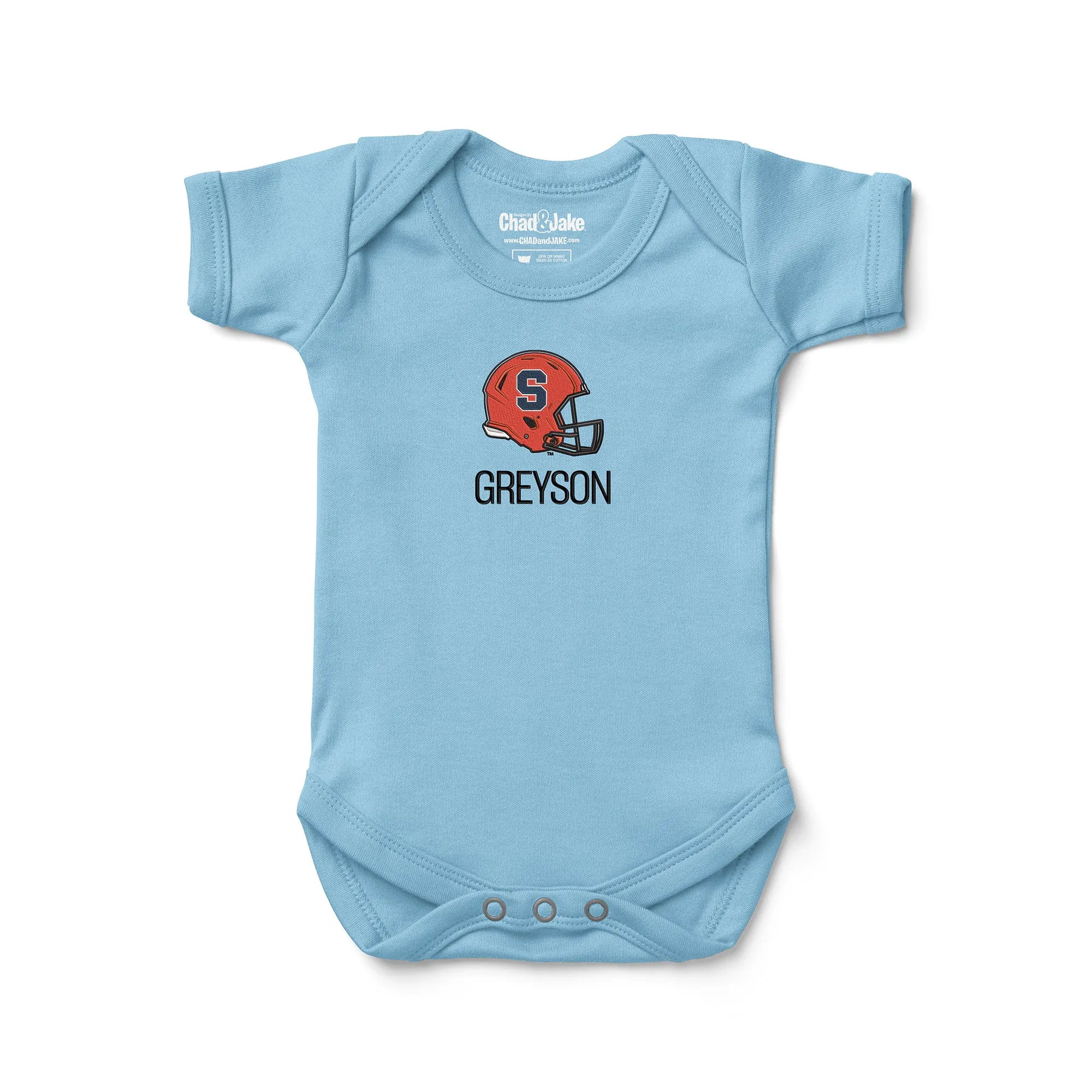 Personalized Syracuse Orange Helmet Bodysuit