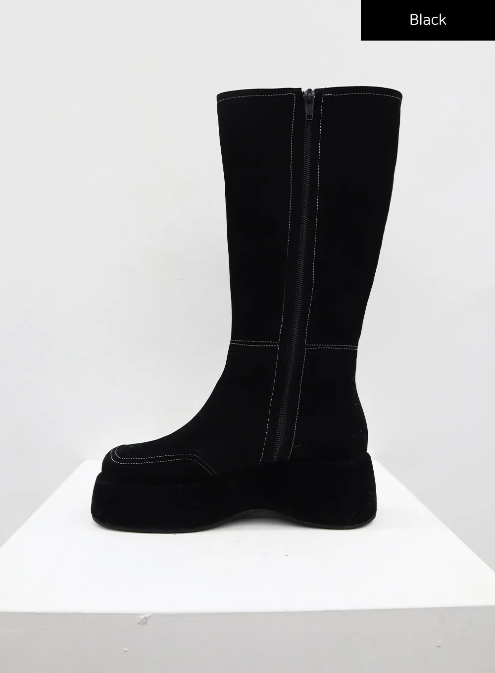 Platform Suede Knee High Boots CD08