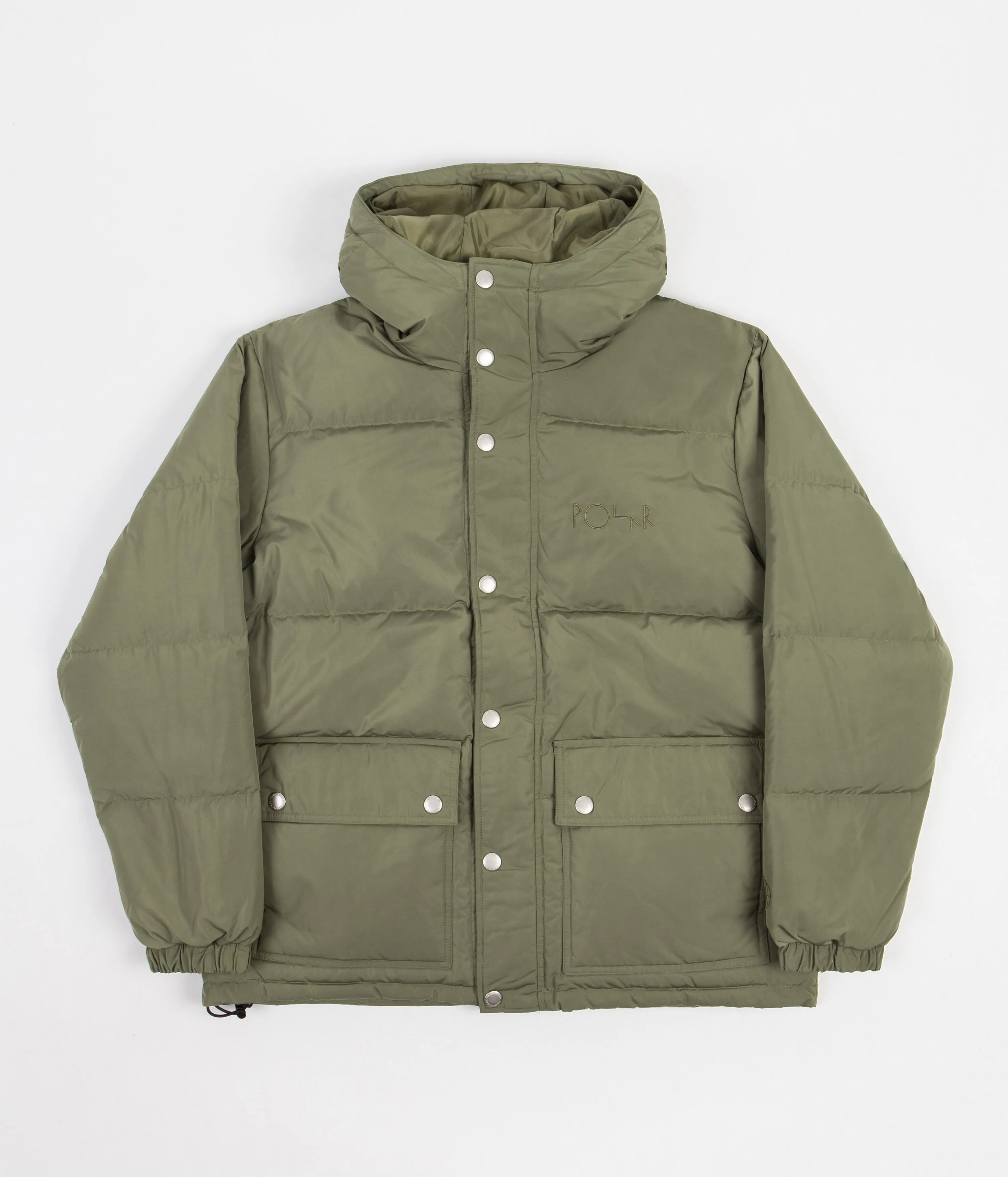 Polar Hooded Puffer Jacket - Light Olive