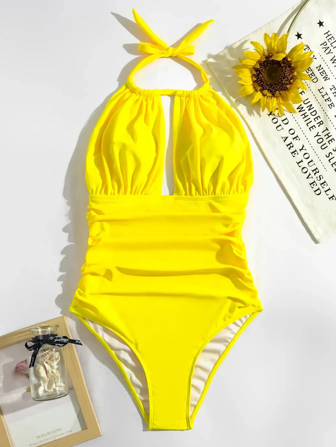 Pool Party Ruched Monokini-suit