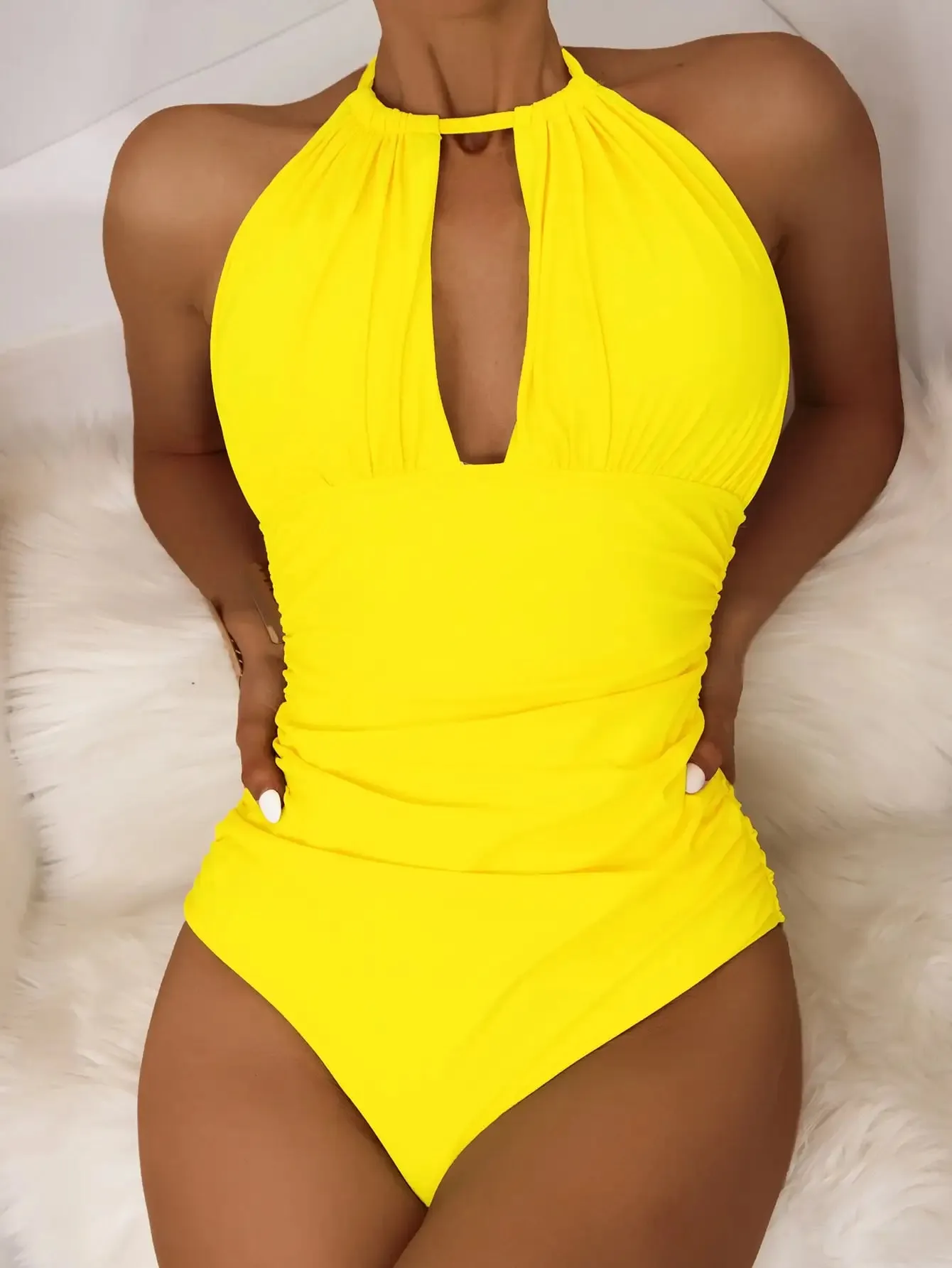 Pool Party Ruched Monokini-suit