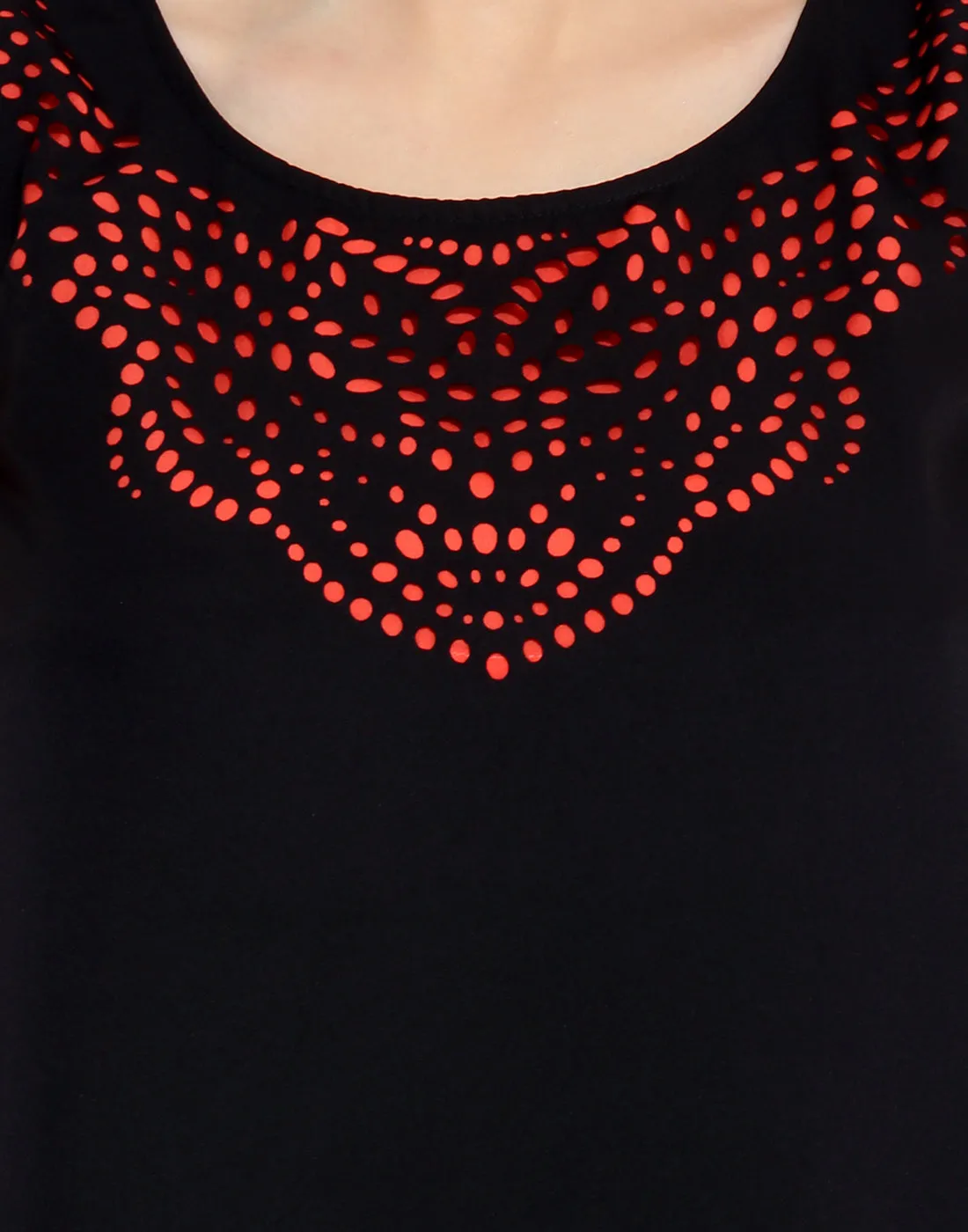 PORSORTE LASER CUT double layred BLOUSE