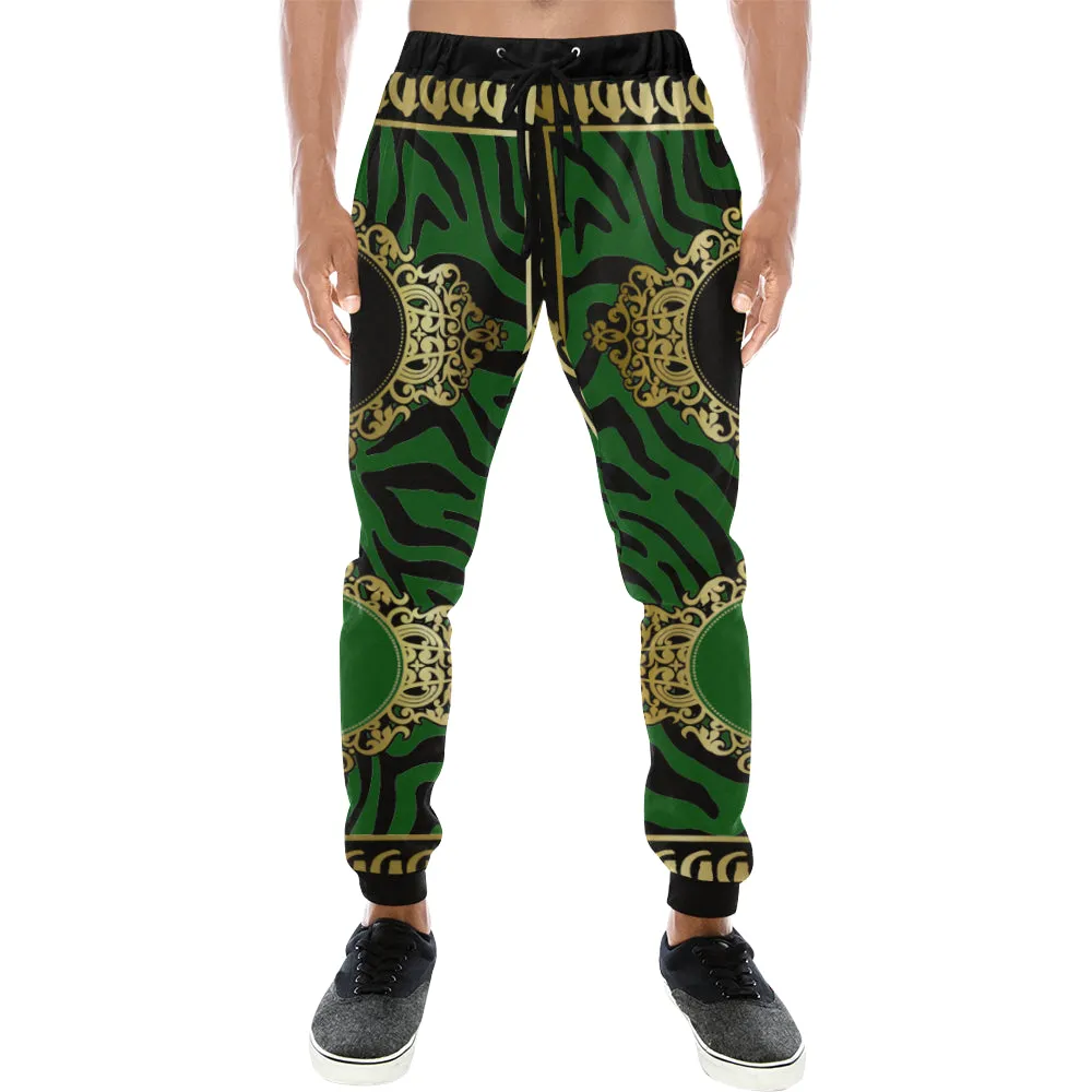 PRIVILEGE GREEN Men's All Over Print Sweatpants