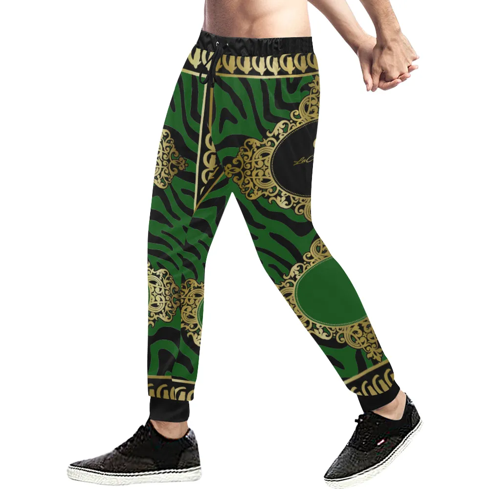 PRIVILEGE GREEN Men's All Over Print Sweatpants