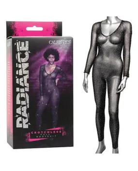 Radiance Crotchless Full Body Suit Black O/s