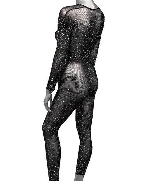 Radiance Crotchless Full Body Suit Black O/s