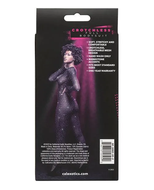 Radiance Crotchless Full Body Suit Black O/s