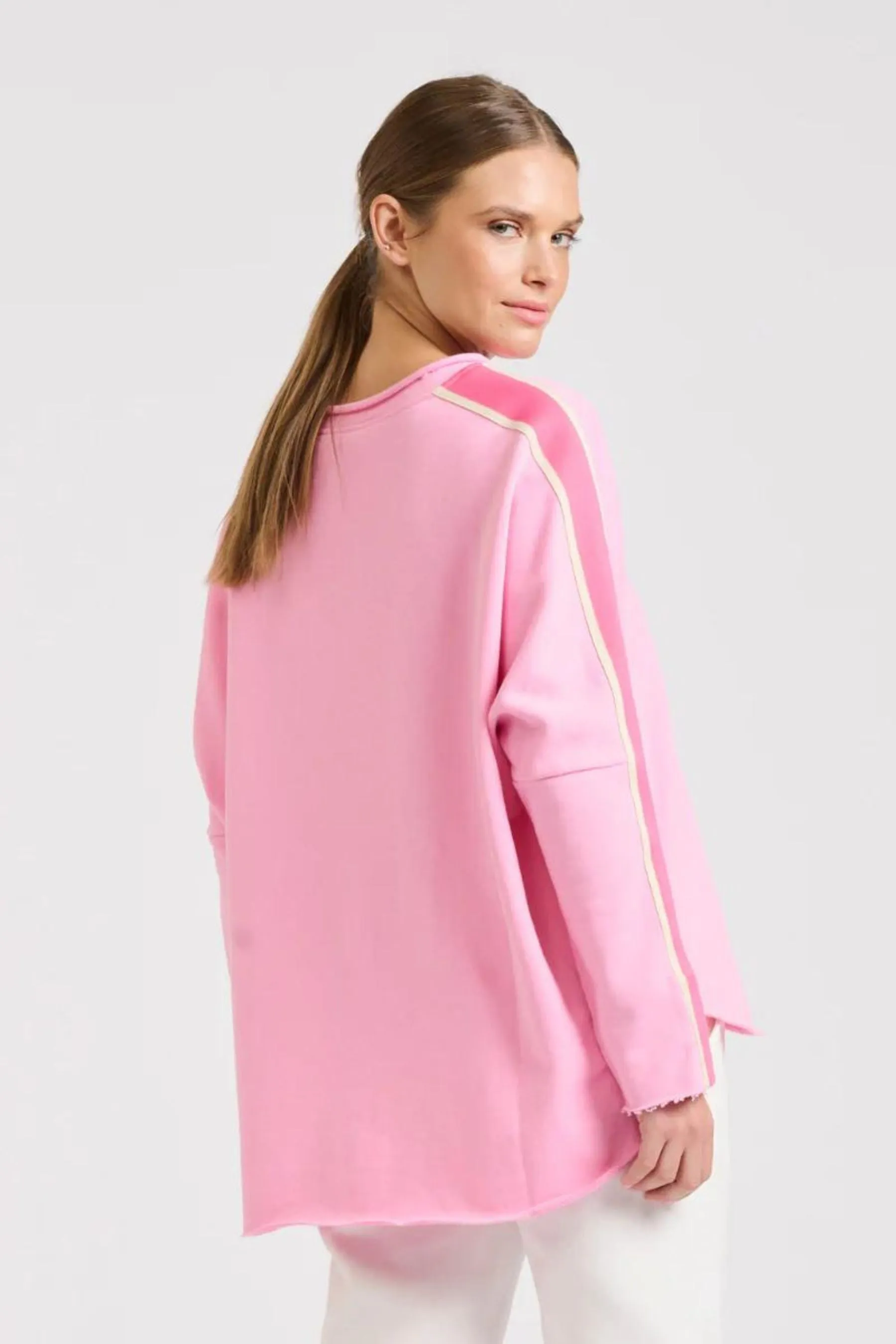 Raw Tape Long Sleeve Sweatshirt | Bubblegum