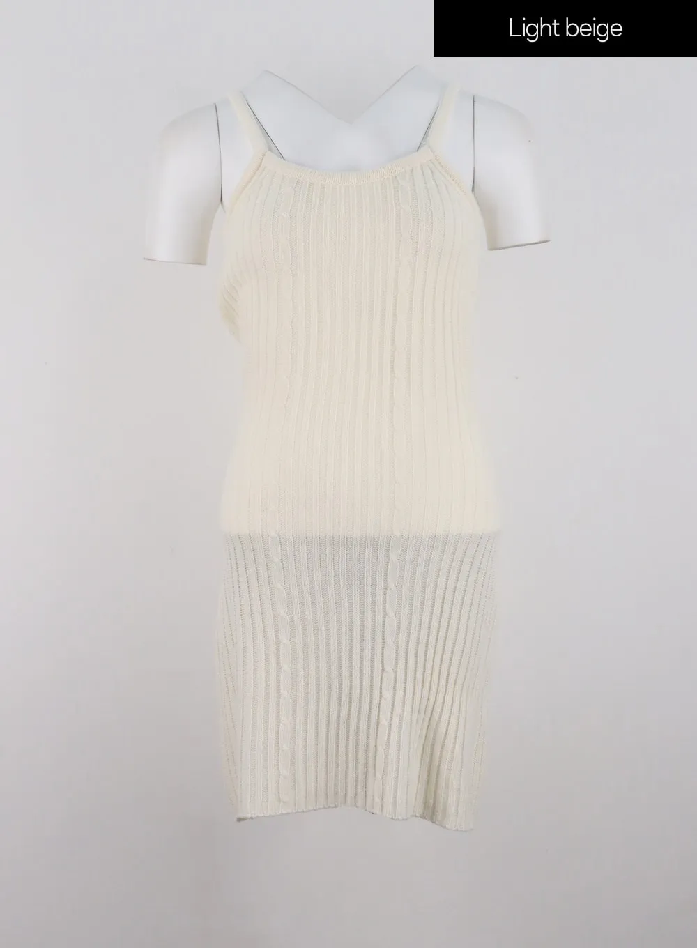 Ribbed Sleeveless Mini Dress IG311