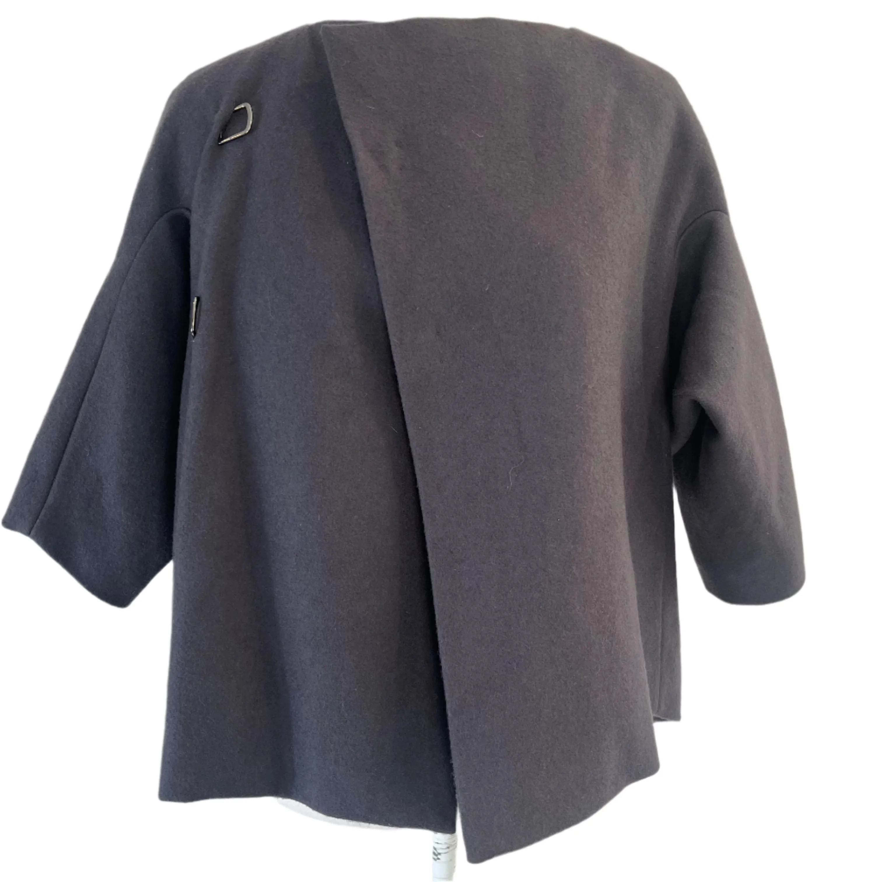 Rick Owens Smoke Grey Wool Mix Cropped Jacket S/M