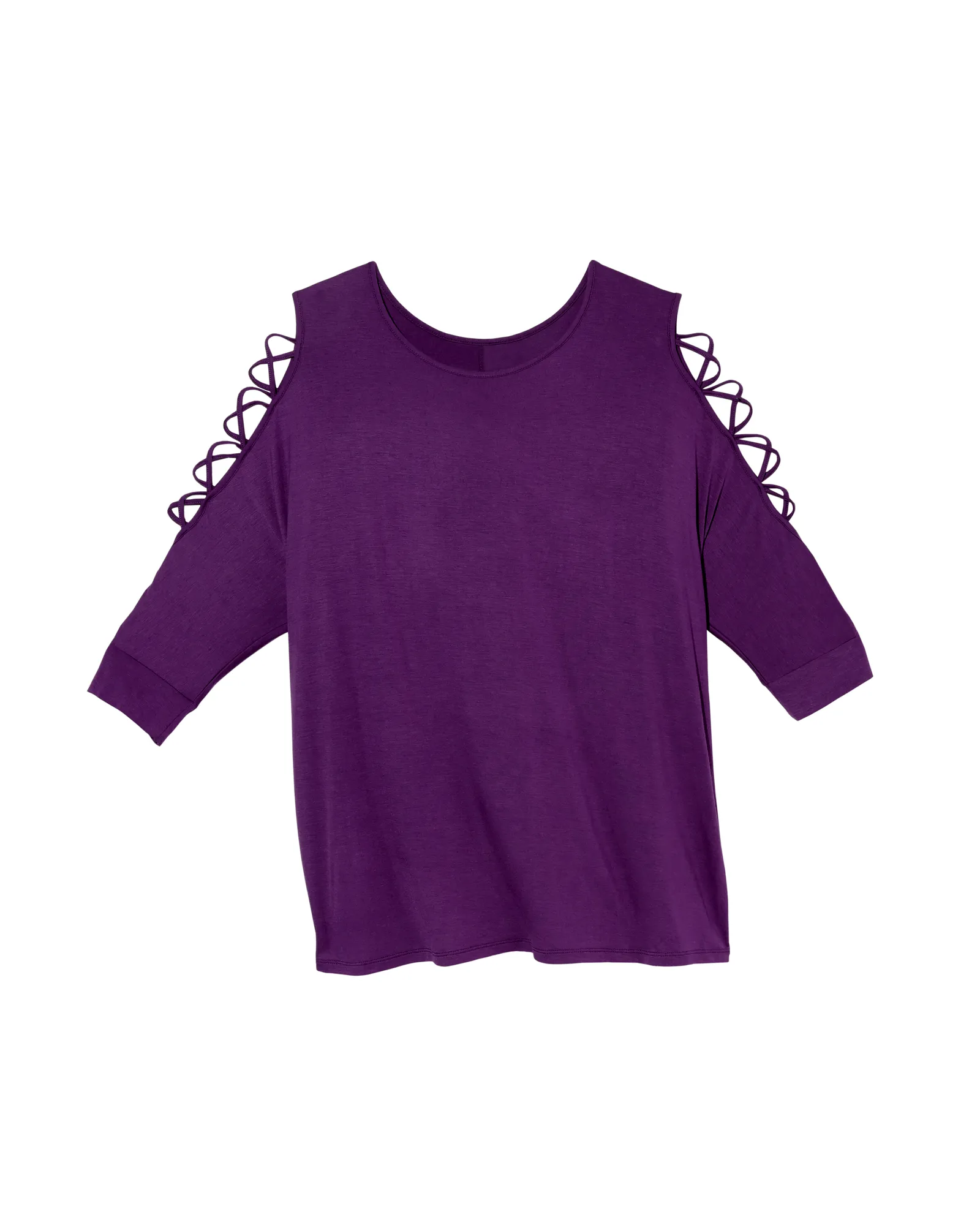 Risa Lace Up Tee | Purple